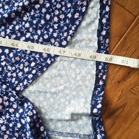 Rebel Sugar Women's Dark Blue and White Flower Faux Wrap Dress Size XL - Picture 6 of 13